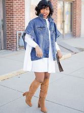Asymmetrische, lockere Jeansjacken
